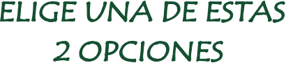 ELIGE UNA DE ESTAS2 OPCIONES
